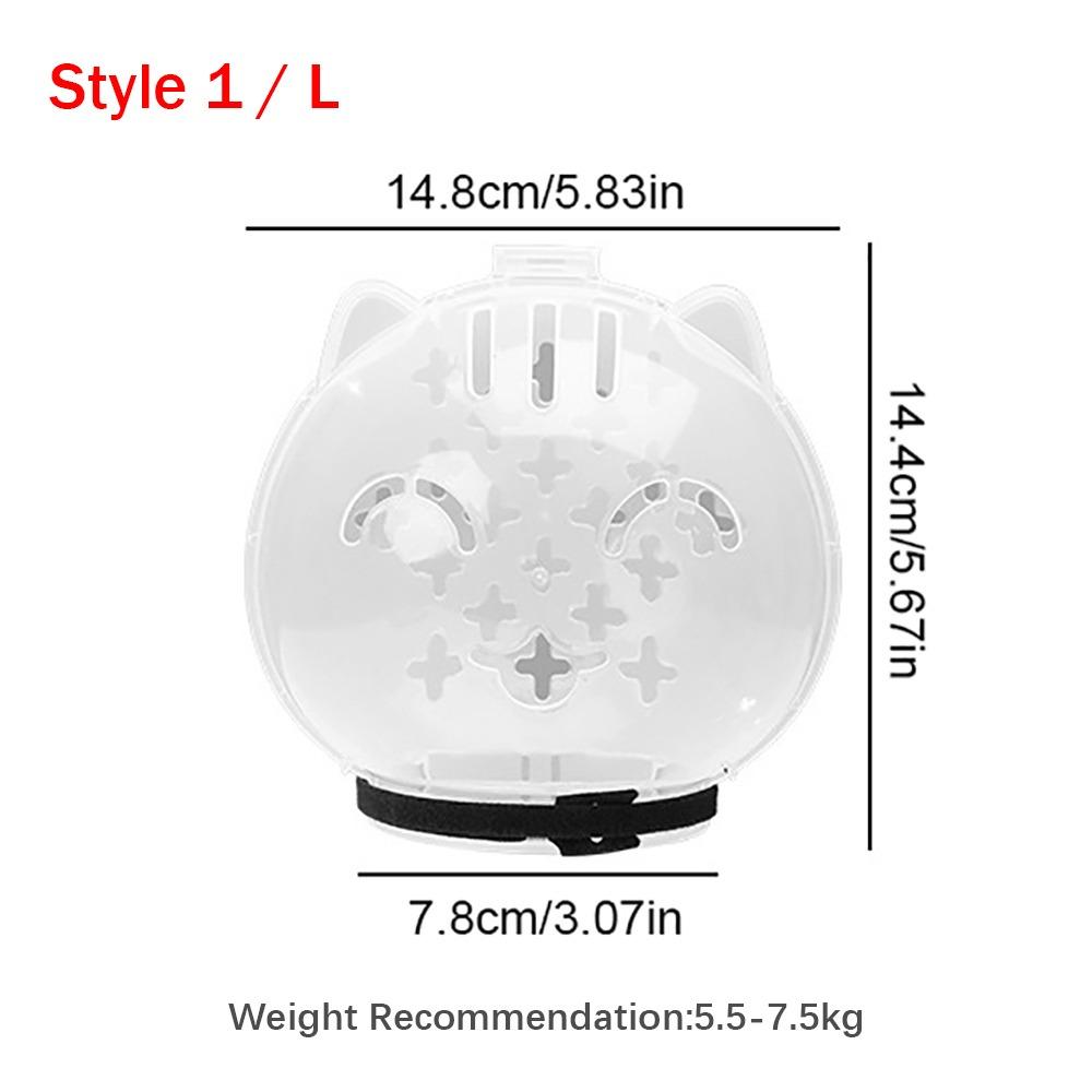 Прозрачный Дышащий Намордник для Кошки Защита от Укусов Защита от Царапин Космический Колпак для Кошки Аксессуары для Ухода за Кошкой Защита от Вылизывания Покрытие для Головы Кошки