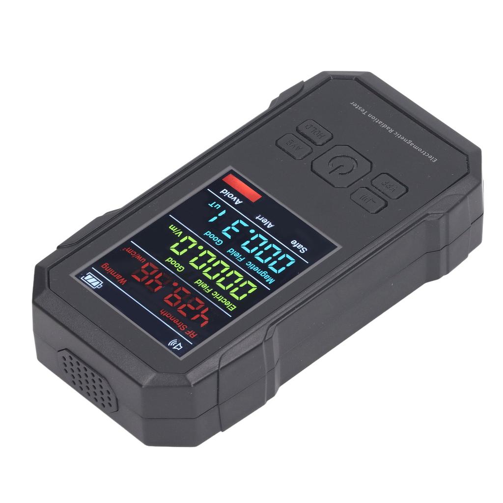Radiation Detector Black Digital EMF Meter LED Display Handheld RF Electric Field Magnetic Field