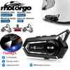 Мотоциклетный шлем Интерком Bluetooth Гарнитура BT 5.3 Hands Free Звонок Беспроводной Шумоподавление Водонепроницаемый 2 Мотоциклиста 300M Интерфон