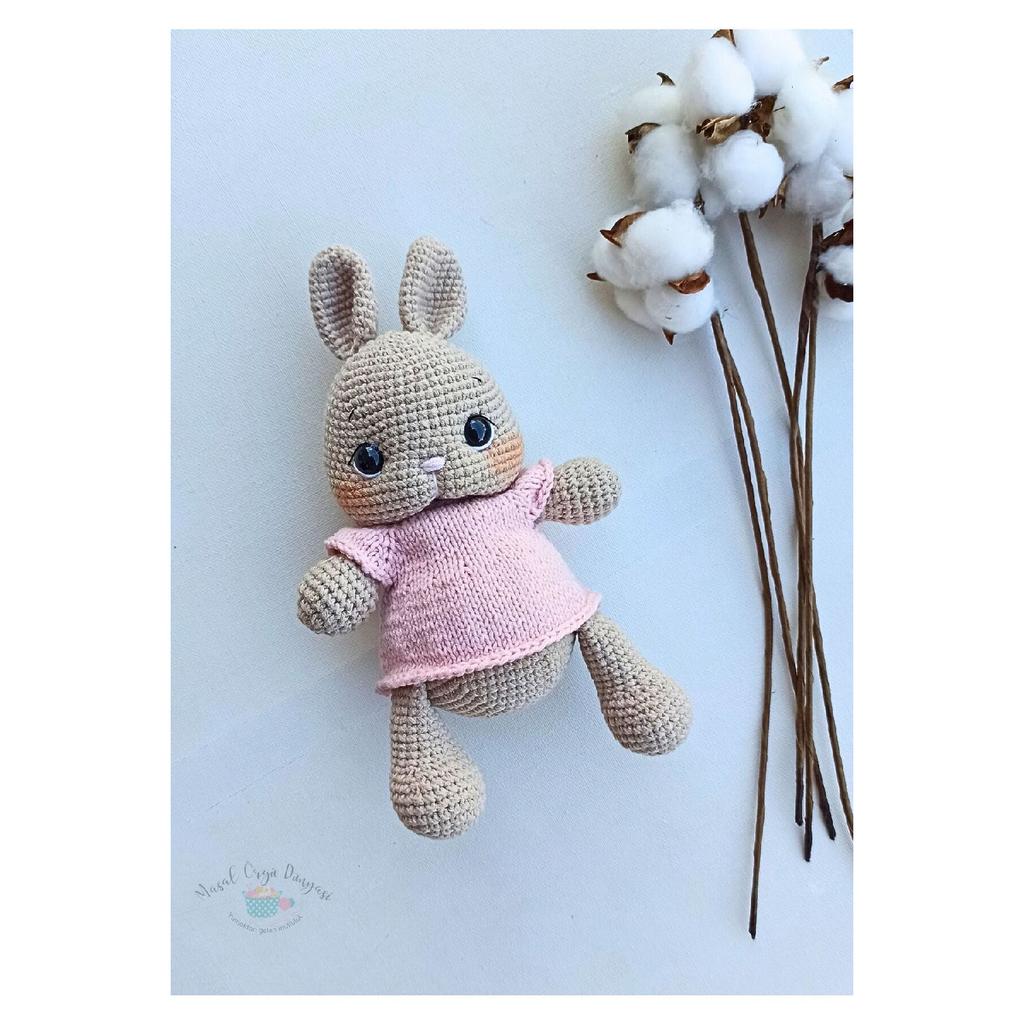 Bunny Rabbit - Wonderful Animals Antibacterial Amigurumi Toy (23 Cm)