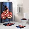 Halloween Shower Curtain Floor Mat Combination Four-Piece Household Door Mat Bedroom Non-Slip Carpet