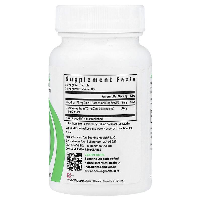 Zinc Carnosine, 75 mg, 60 Capsules