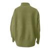 Women's Solid Color High Neck Pullover, Solid Color Loose Knit Sweater