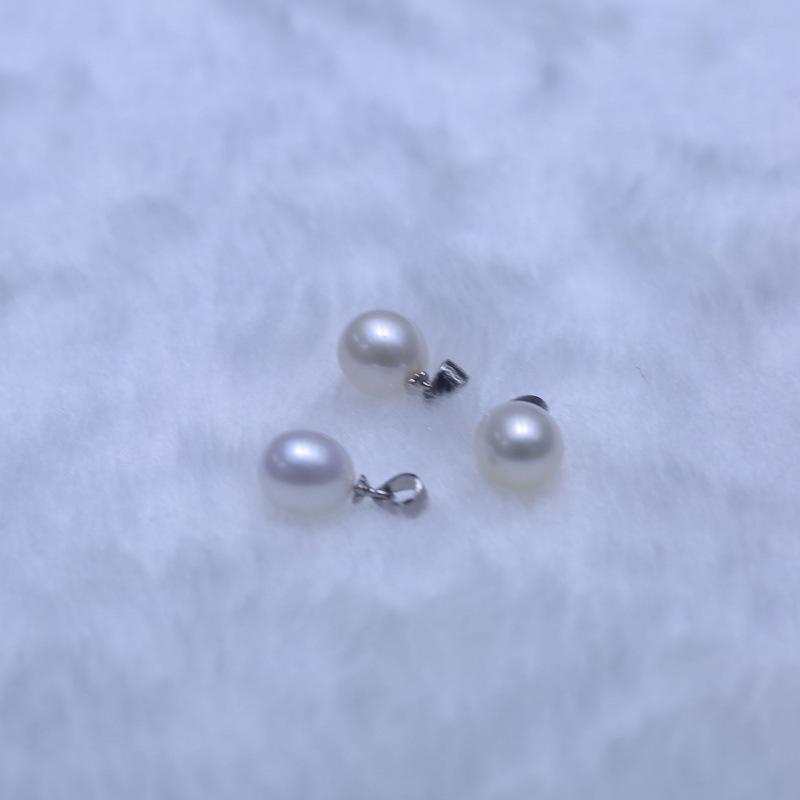 Ожерелье из пресноводного жемчуга в форме капли с жемчугом 8,5-9,5 мм и серебряной подвеской S925