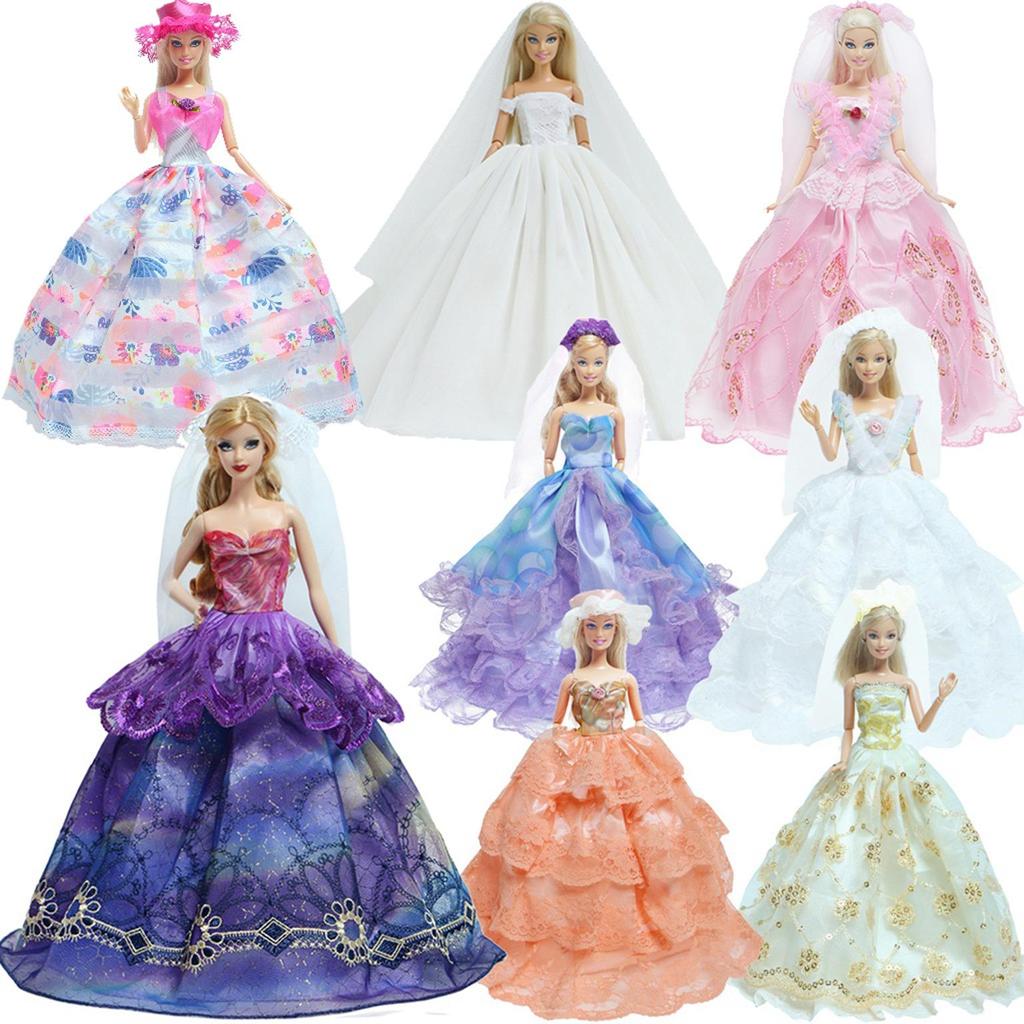 Красочные бальные платья Бальные платья для куклы Барби Одежда Свадебные наряды невесты(НЕТ КУКЛ)