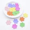 100Pcs 20mm Padded Flower Applique for DIY Clothes Hat Shoes Crafts Sewing Supplies Patches Headwear Hair Clips Decor Accessories