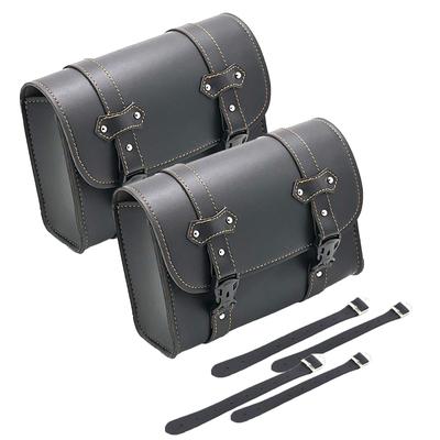Mamota Мотоциклетные Боковые Туринговые Маленькие Вещи Инструмент ПУ Кожа и Синтетика Большие Черные Сумки, Сумки, Хранение, Водонепроницаемые, Сумка, Кожа, Вместимость, (2 сумки)