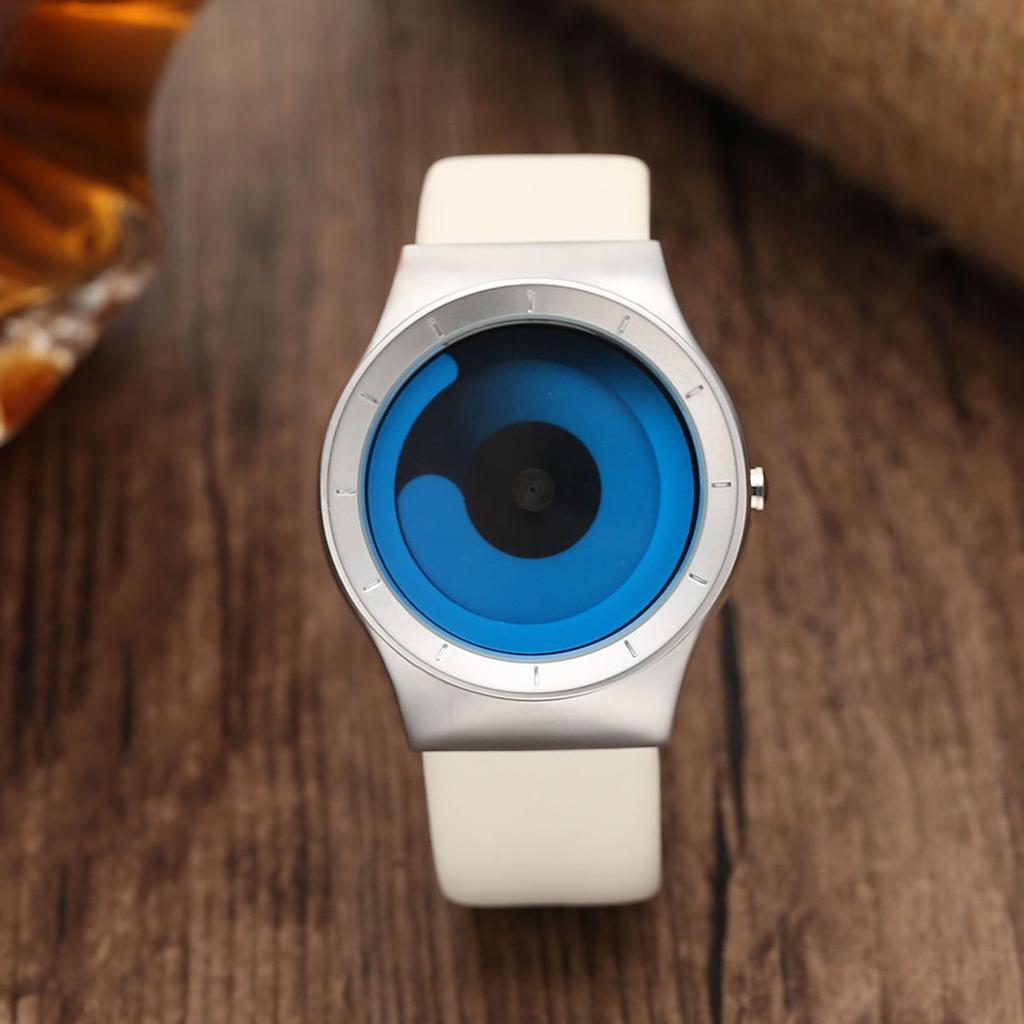 Gorben Creative Color Rotating Dial Men's Watch Special No-Pointer Design Trend Versatile Men's Watch Gift Clock New QP017