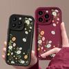 Милый цветочный принт мягкий чехол для телефона TPU для iPhone 16 Pro Max 15 Plus 14 Pro 13 12 11 XR XS 8 7 защита объектива противоударный матовый бампер чехол