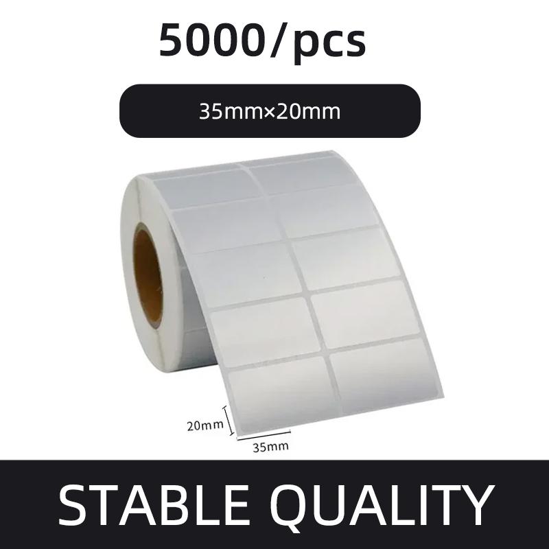 Этикетка со штрих-кодом из матового серебристого ПЭТ 20 30 40 50 60 70 80 90 100 Термотрансферная лента для принтера Наклейка