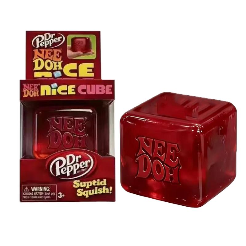 Новая модель Dr Pepper Nice Cube Кубик-антистресс из непрозрачной упаковки, Мягкий кубик-фиджет для сжатия для детей и взрослых, Сенсорная игрушка для снятия тревожности