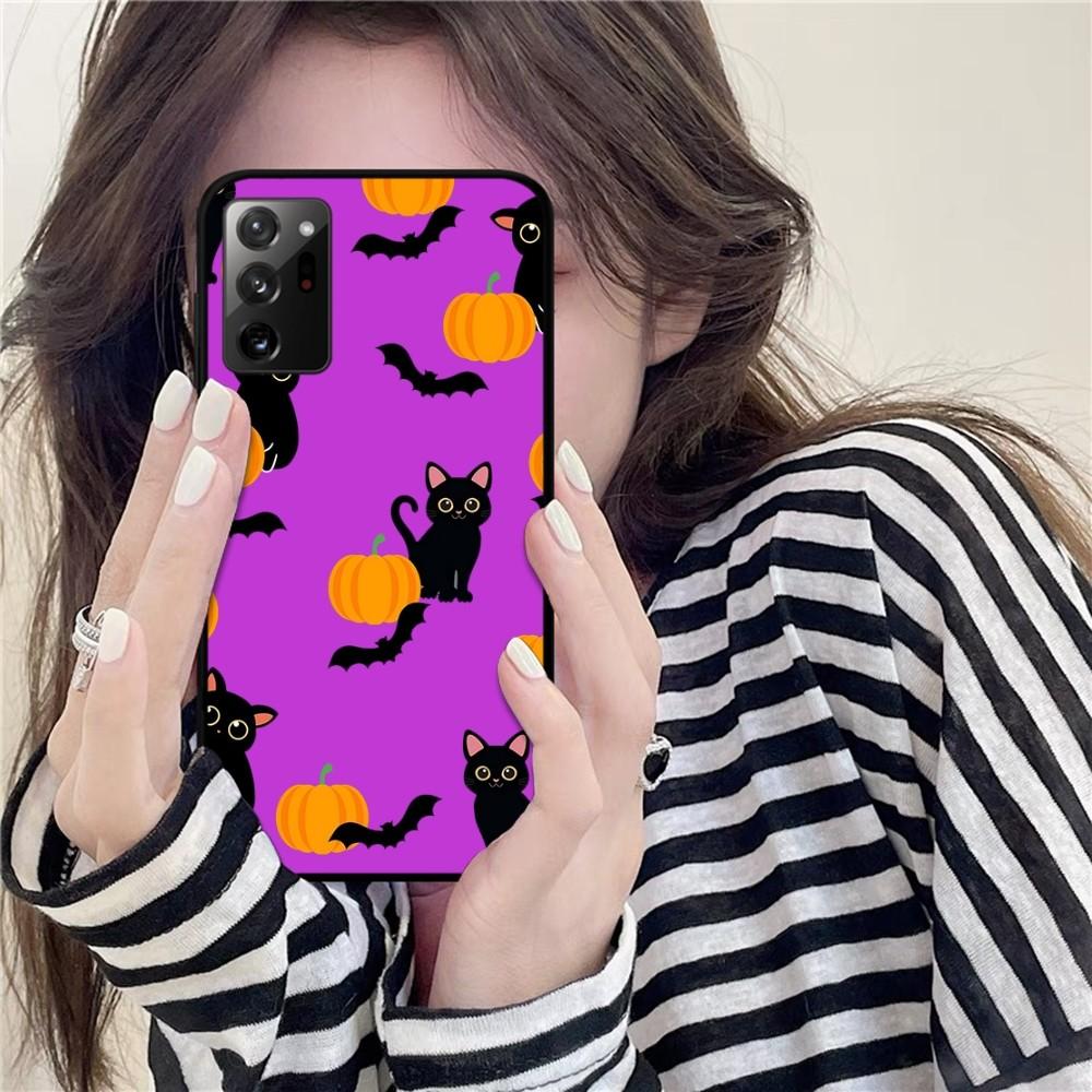 Мультяшный черный кот Чехол для телефона Для Samsung Note 8 9 10 20 pro plus lite M 10 11 20 30 21 31 51 A 21 22 42 02 03
