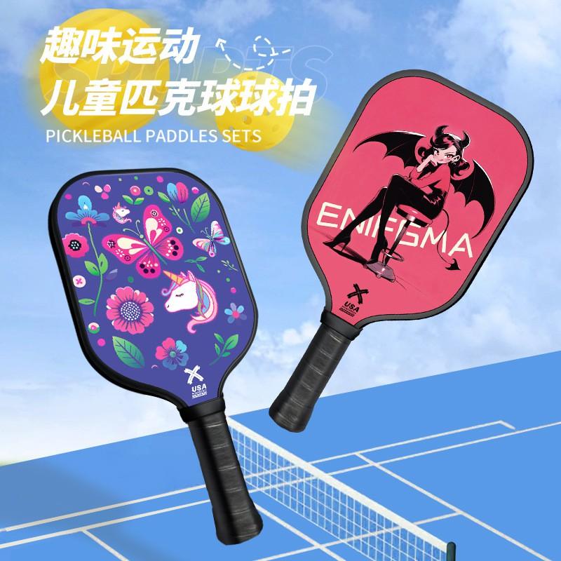 Carbon Fiber Pickleball Paddle Set T700 With 2 Balls Lightweight Beginners Advanced Players