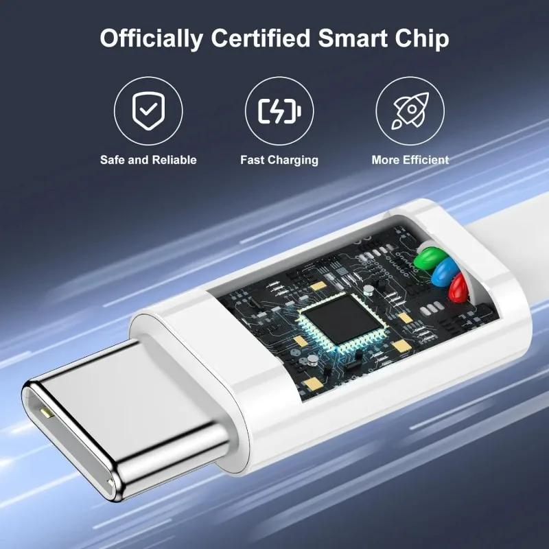 3 шт. Кабель USB C - USB C 100 Вт Кабель для быстрой зарядки Поддерживает быструю зарядку для iPhone 16 15 Samsung Xiaomi Huawei и т. д.