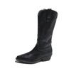 Vintage Embroidered Western Women Cowboy Boots Winter Chunky Heel Shoes Fashion Pointed Toe Mid-Calf Knight's Boots