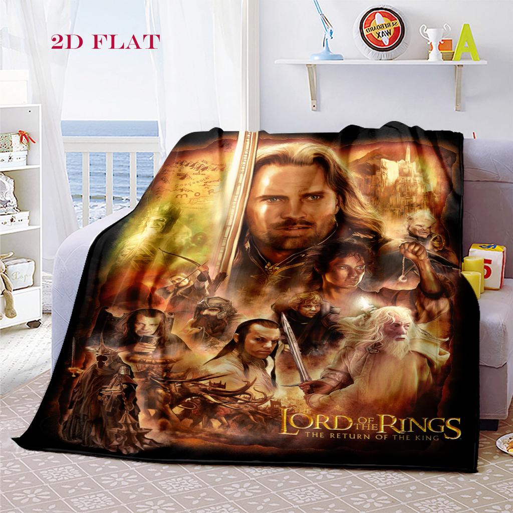 Fantasy Epic: Lord Rings blanket Soft and comfortable sofa blanket Machine washable bedroom Air conditioning blanket