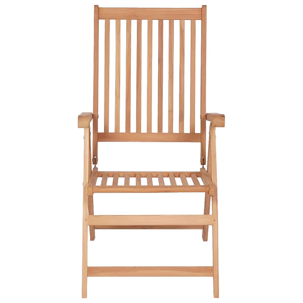 Adjustable Garden Chairs 2 pcs Solid Teak Wood