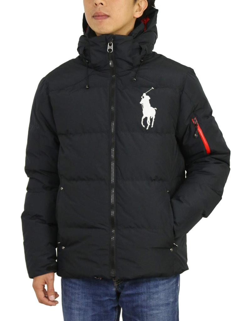 POLO RALPH LAUREN Big Pony Ripstop Parka Down Size Black Men's Jacket, XL, (Product Code 0101746)