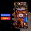 Механический фонарик на печатной плате Чехол для телефона Для iPhone 17 Air 16 15 14 7 8 Plus 13 12 11 Pro Max Полная защита Стекло Светодиодный Чехол для телефона