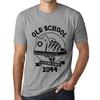 Мужская винтажная футболка с рисунком Футболка Old School All Star с 2044 года Серый меланж