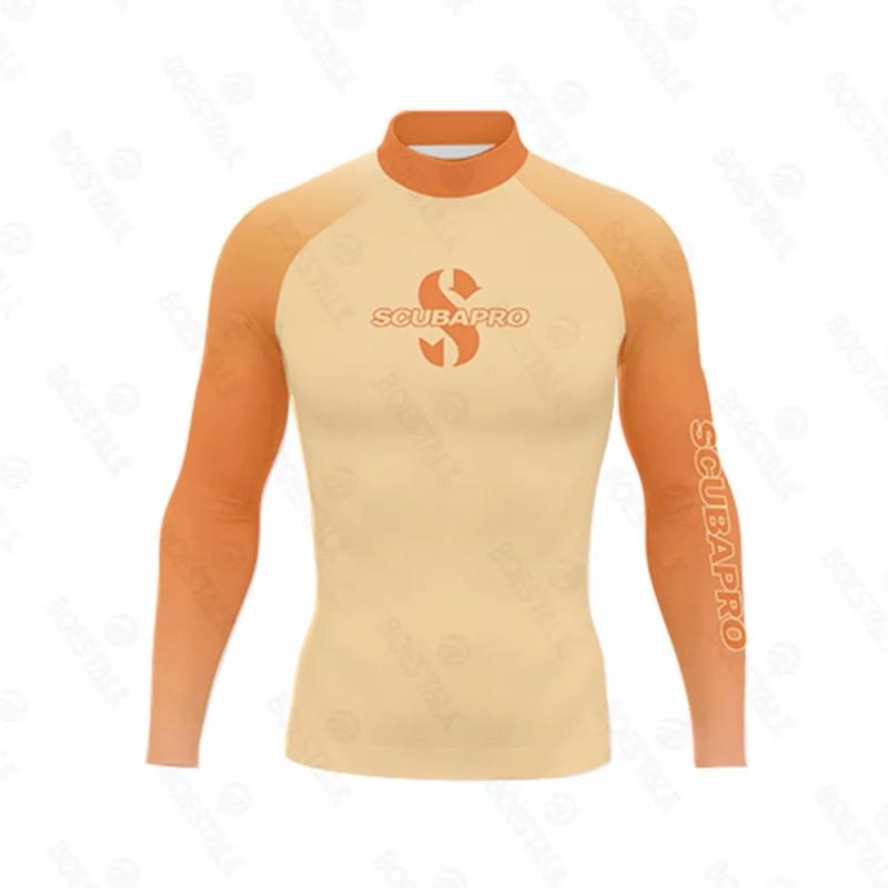Mens Long Sleeve Rash Guard UV Protection Quick Dry Swim Shirt Surfing Snorkeling Beach Activities