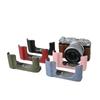 PU Leather Camera Half Case for Fujifilm XM5 Fuji X-M5 Bottom Battery Opening Cover With Shoulder Strap