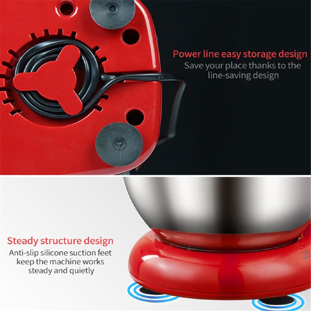 4L Stainless Steel Bowl Mixer Kitchen Blenders Mixer Cream Eggs Whisk Cake Dough Maker Bread Mixer Machine Food Processor