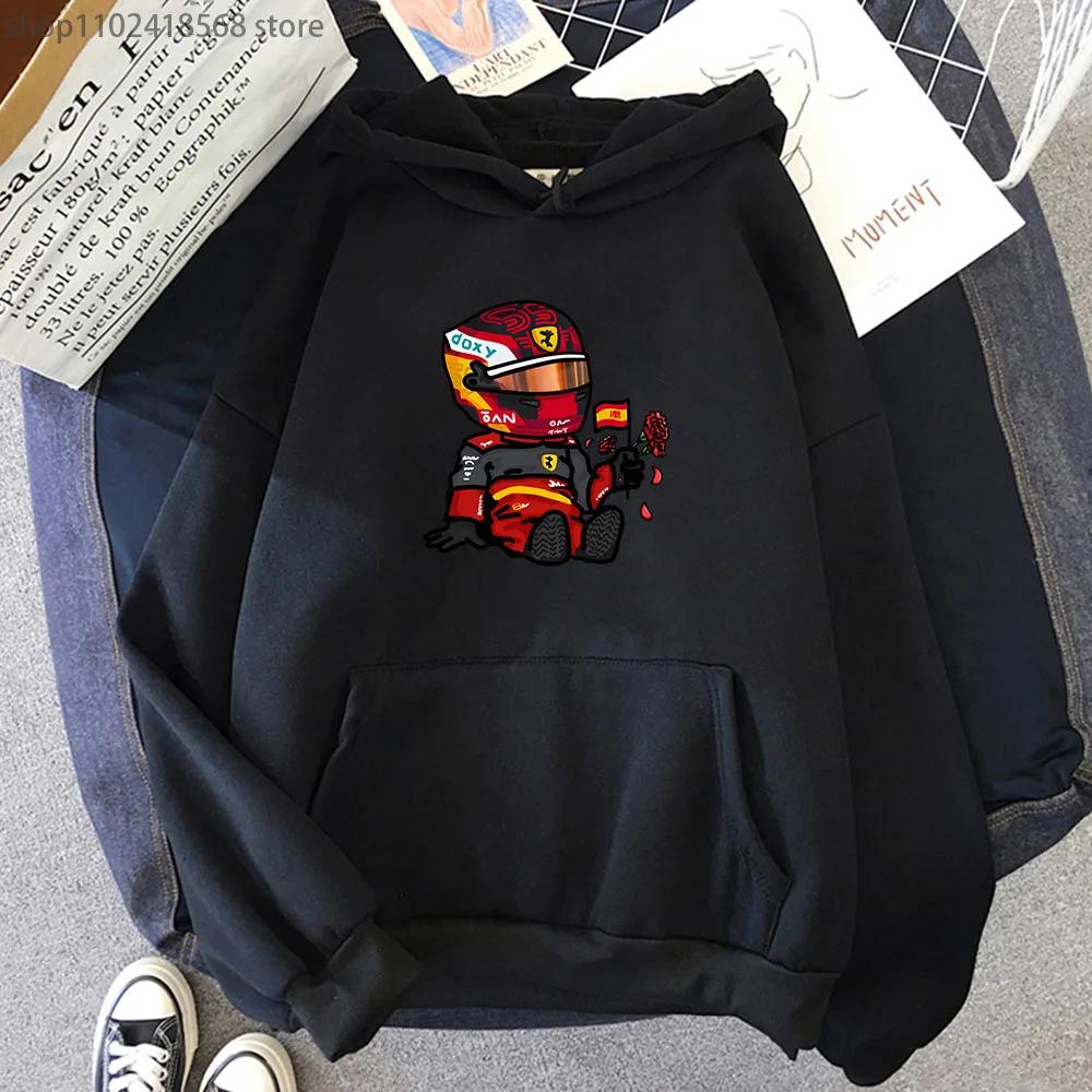 Sainz Mini F1 толстовки для мужчин игры мультфильм графический кофты с длинным рукавом Y2k одежда мужская одежда Harajuku уличная женская