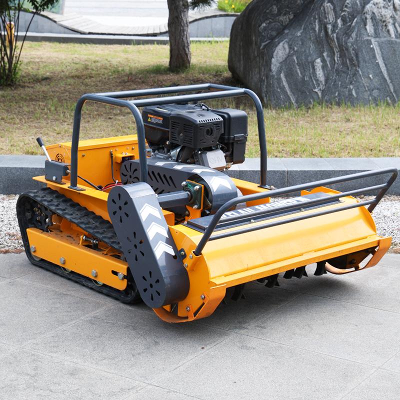 European Spot Gasoline Powered Tracked Household Remote Control Wireless Lawn Mower Industrial Grade Professional Lawn Mower
