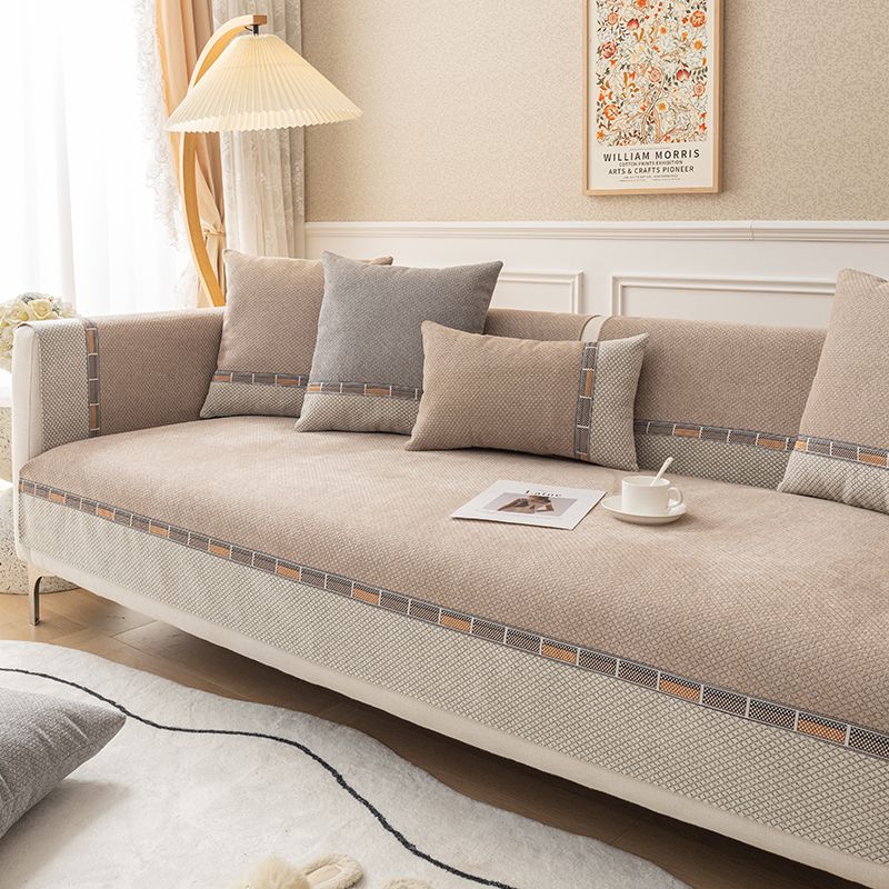 1pc Modern Chenille Sofa Cushion - Pet-Friendly Anti-Slip & Cat Scratch Resistant, Fit for All Sofa Types,One-Line Design for Seamless Home Decor