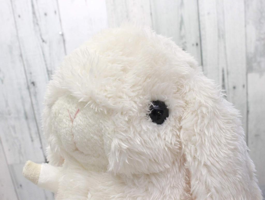 Shinada babynature Ivory 10 x 14 x 20 cm Plush Animal Toy Lop-Eared (M) BNLR-0120I
