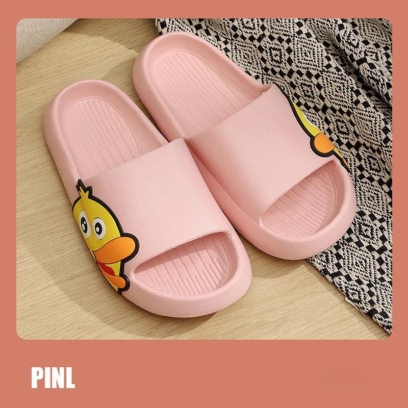 Женские тапочки на толстой подошве с рисунком милой утки, летние повседневные нескользящие простые парные сандалии и тапочки, мужские