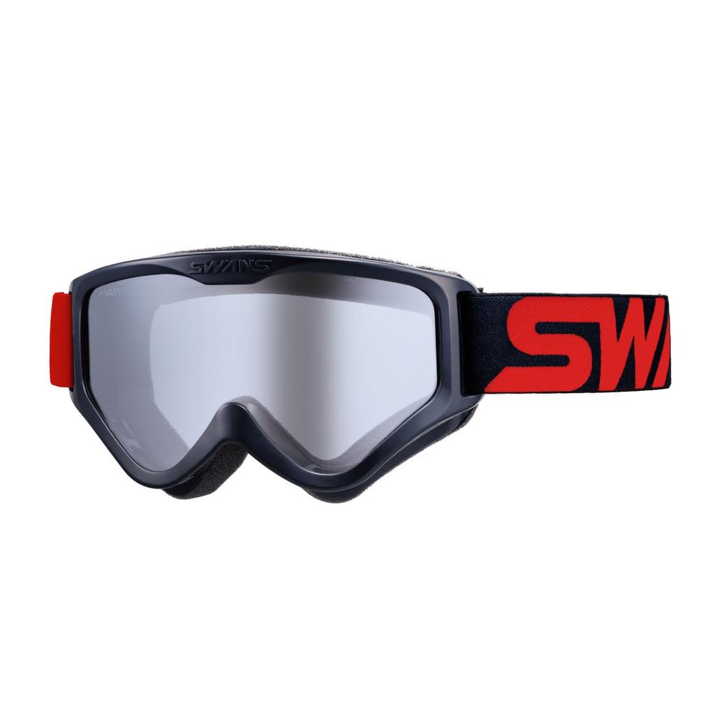 SWANS Motorcycle Made In Black with Red Mirror for Dirt and Compatible with Eyeglasses MX-797-M BK/R Goggles, Japan, Lens, Bikes, Motocross, Off-Road
