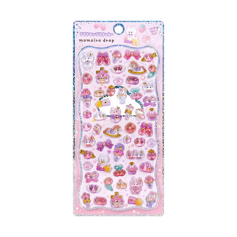 1 шт./4 шт. Мини-наклейки с 3D-рельефом в японском мультяшном стиле со сладкими животными для скрапбукинга, DIY-журнала, милые канцелярские наклейки для школы