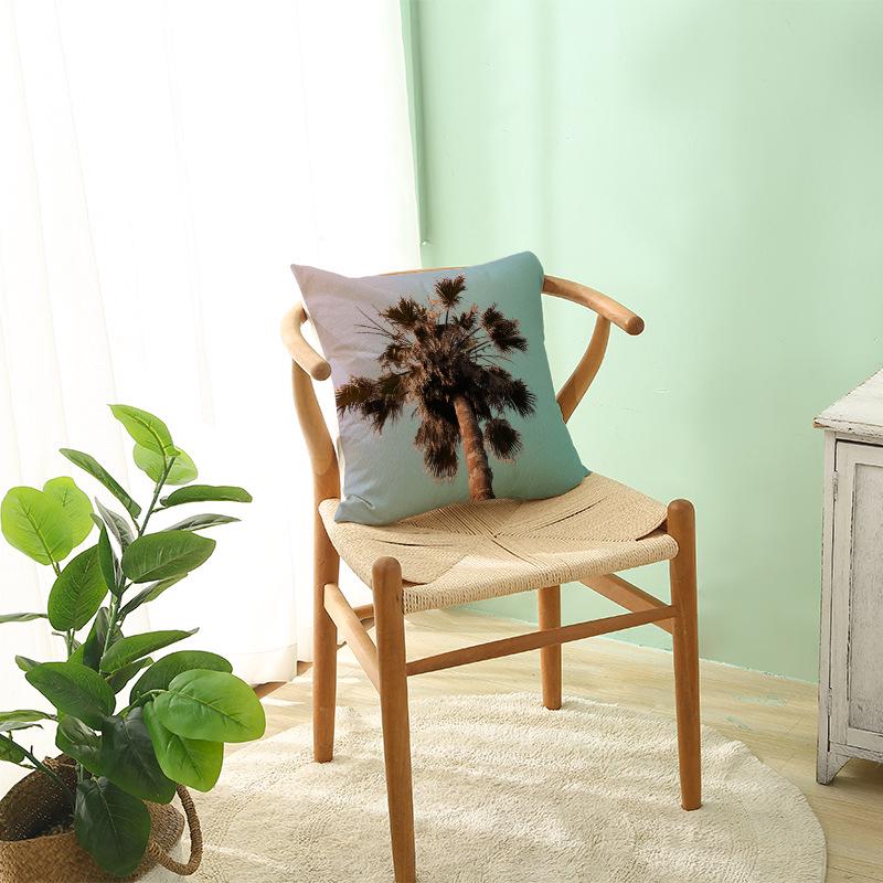 Дом Тропическое Растение Зеленые Листья Полиэстер Наволочка Дом Скандинавский Стиль Подушка Подушка для Талии Наволочка