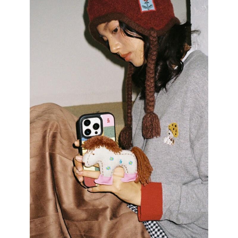 Tagi Magnetic Plaid Leather Phone Case for iPhone 17