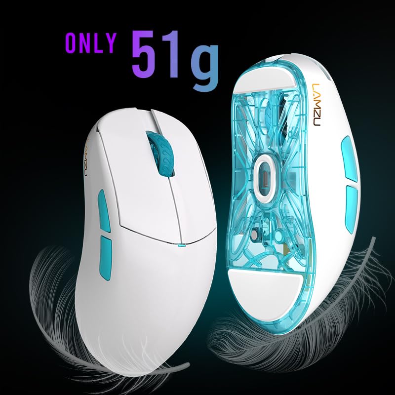 Lamzu Atlantis Mini Pro игровая мышь Polar White легкая 51 г 26000DPI Lamzu Atlantis Mini Pro
