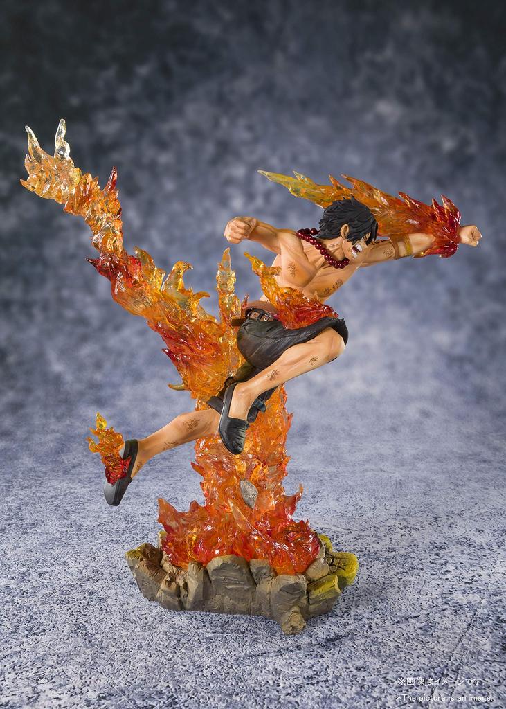 Фигурка TAMASHII NATIONS ZERO ONE PIECE Portgas Ace Whitebeard Pirates 2nd Division Commander 195 мм ПВХ ABS окрашенная полная фигурка D. - - приблизительно. &