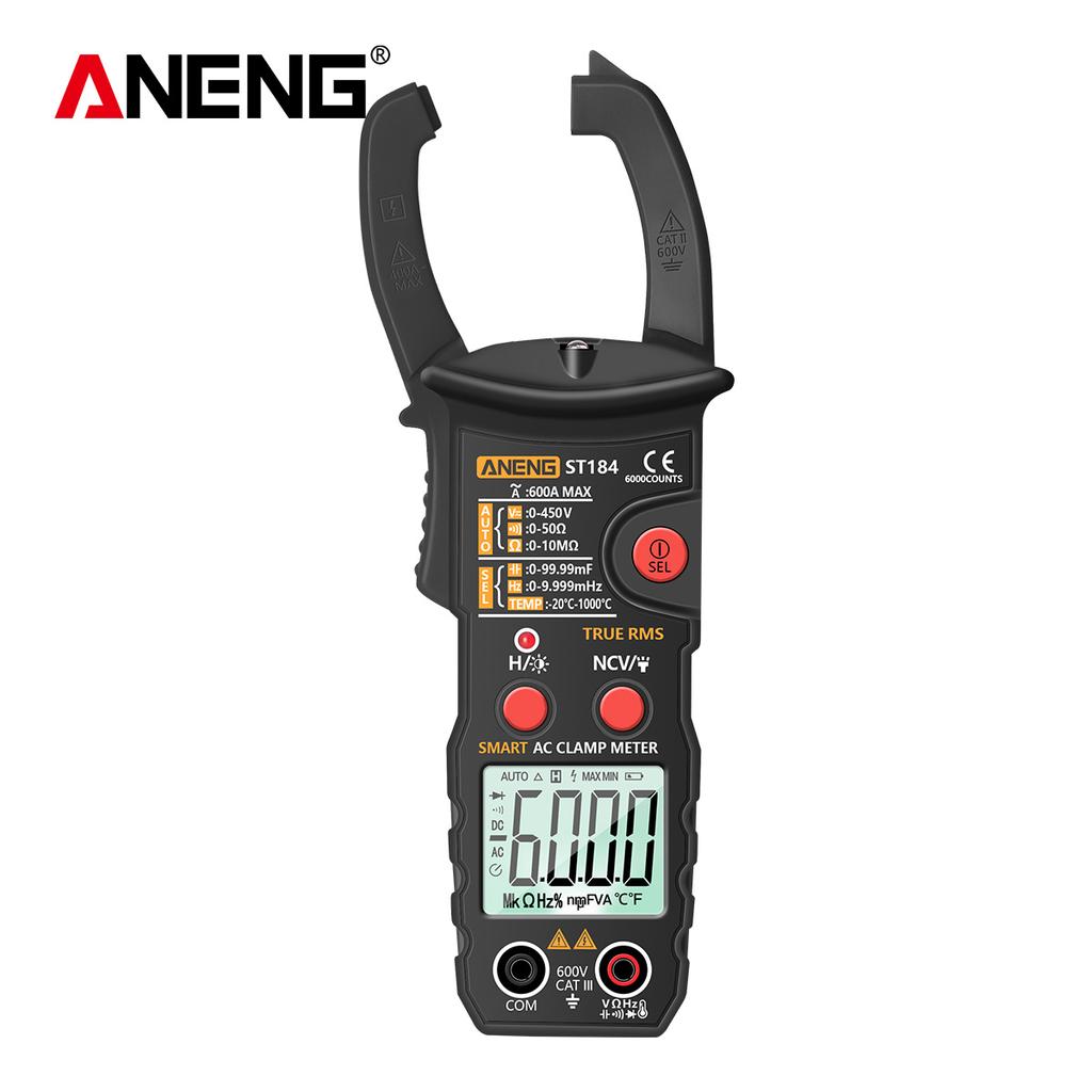 Aneng Цифровой мультиметр True RMS, клещи, детектор напряжения постоянного/переменного тока, амперметр переменного тока с омом