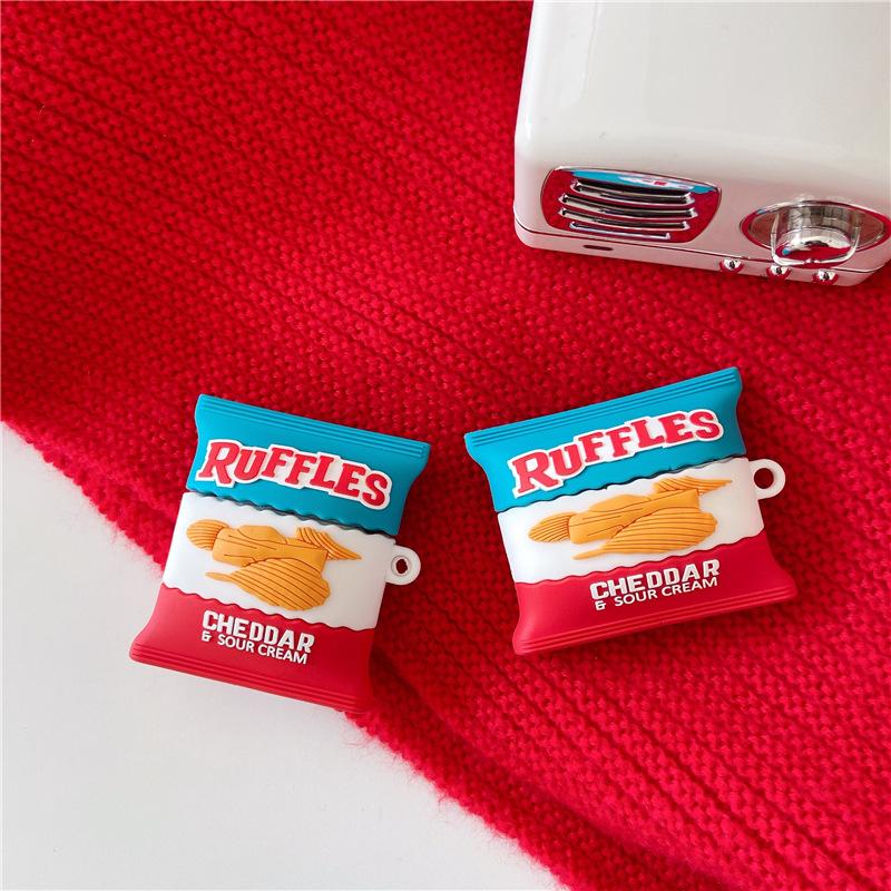 3D Чеддер картофельные чипсы еда ударопрочный защитный силиконовый чехол для наушников Airpods Pro 2 чехол для детей мальчиков девочек Funda