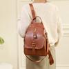 Женский ретро однотонный рюкзак большой емкости водонепроницаемый мягкий кожаный рюкзак женская повседневная сумка