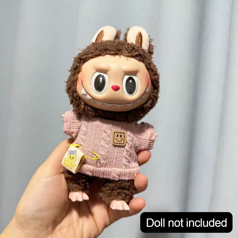 Для куклы Labubu Одежда Модная одежда Толстовки Кукольная одежда Цветовые толстовки Кукольные аксессуары Милые украшения Маленькая одежда