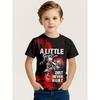 Funny Motorcycle Rider Print Kids Short Sleeves T-Shirt Loose Casual Summer Outdoor Street Boy and Girl Tees Tops