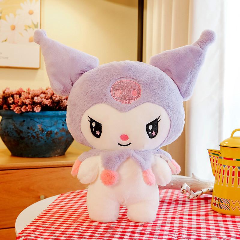 Kuromi And Melody Animal Plush Dolls With Feather Cotton Filling For Gift And Home Decor