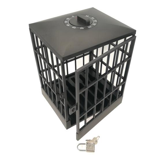 Ящик для запирания сотового телефона в тюрьме с ключами, мобильная тюремная клетка для сотового телефона в классе, инструмент для самодисциплины в семье