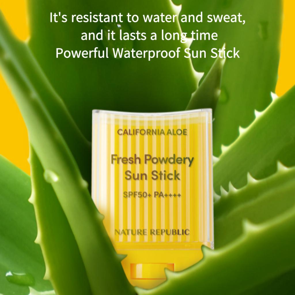 Nature Republic California Aloe Fresh Powdery Sun Stick 24 г / увлажняющий тонизирующий солнцезащитный крем 57 мл / солнцезащитный крем 57 мл из Кореи