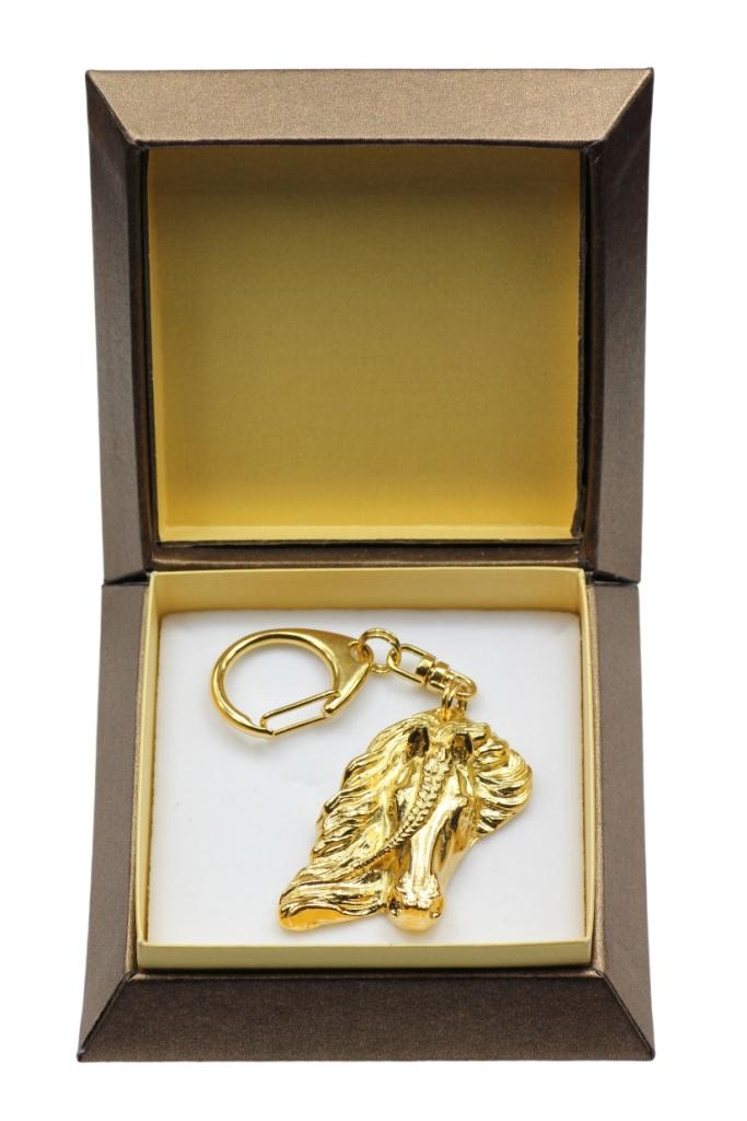 Bay Horse – Gilded key ring with horse, handbag decoration – Design 01 | Art-Dog