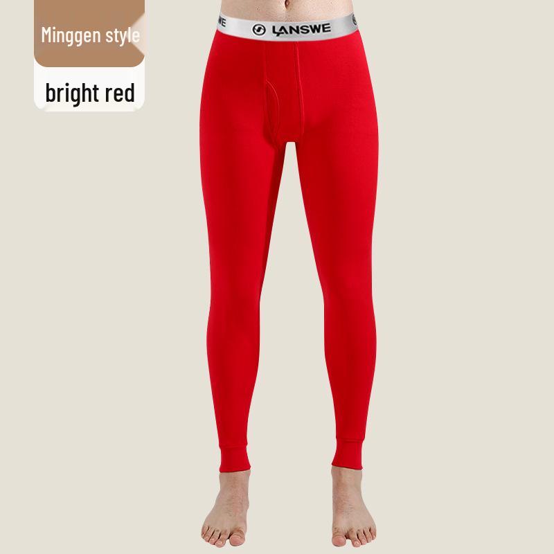 Langsha Мужские утягивающие брюки из хлопка и шерсти на осень/зиму