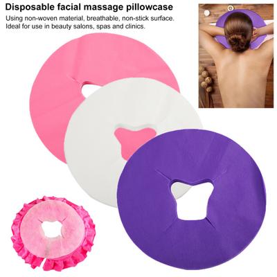 100 шт. одноразовых чехлов для подставки для лица, массажные чехлы для лица, дышащие подушки для отверстий в кровати для салонов, подголовников, спа-салонов, массажных столов и кресел
