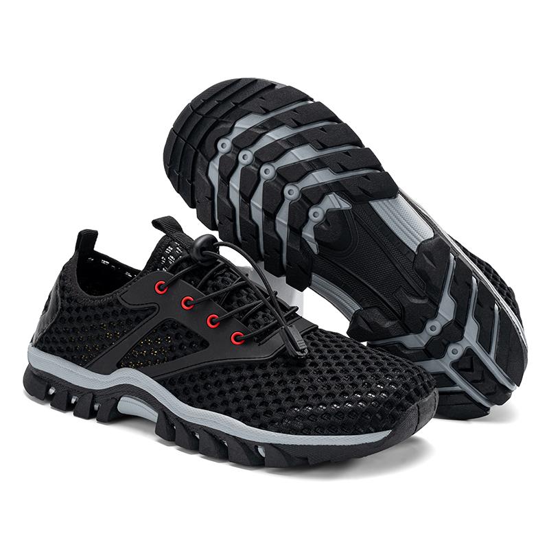 Летние уличные мужские кроссовки, дышащая сетчатая повседневная обувь с эластичной лентой, мужская походная водонепроницаемая нескользящая обувь для прогулок, Zapatos